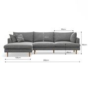 Byron Modular Sofa with Chaise | Anthracite Charcoal gallery detail image