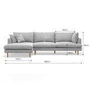 Byron Modular Sofa with Chaise | Dove Grey gallery detail image