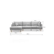 Byron Modular Sofa with Chaise | Dove Grey gallery detail image