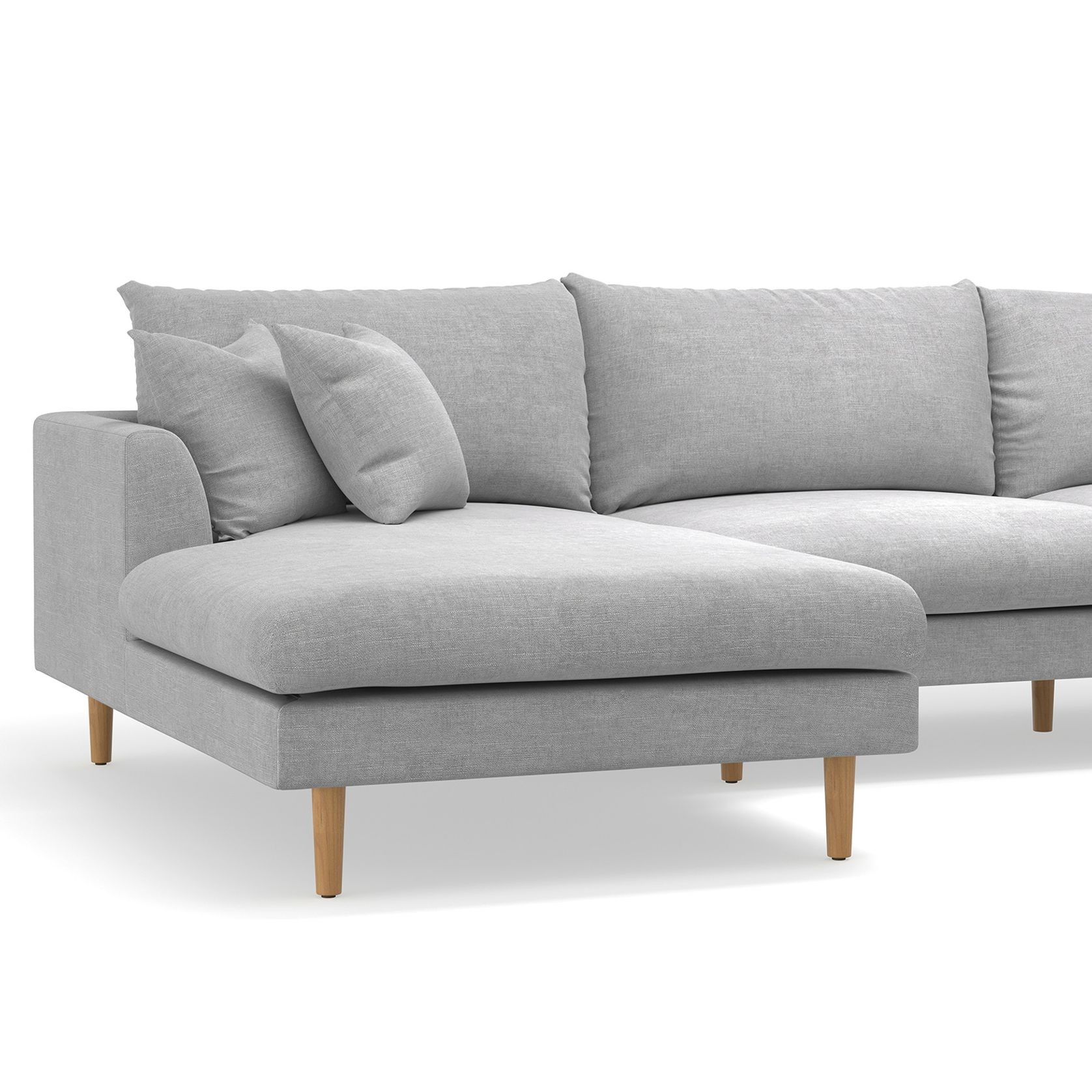 Byron Modular Sofa with Chaise | Dove Grey gallery detail image