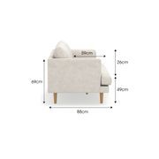 Jaspa 3 Seater Sofa | Biscuit Linen gallery detail image