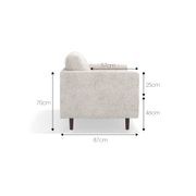 Kirra 3 Seater Sofa | Bone Linen gallery detail image