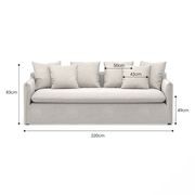 Palms 3 Seater Slip Cover Sofa | Natural Linen gallery detail image