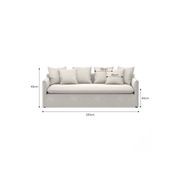 Palms 3 Seater Slip Cover Sofa | Natural Linen gallery detail image