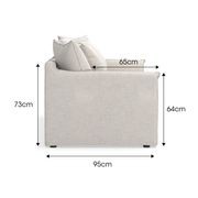 Palms 3 Seater Slip Cover Sofa | Natural Linen gallery detail image