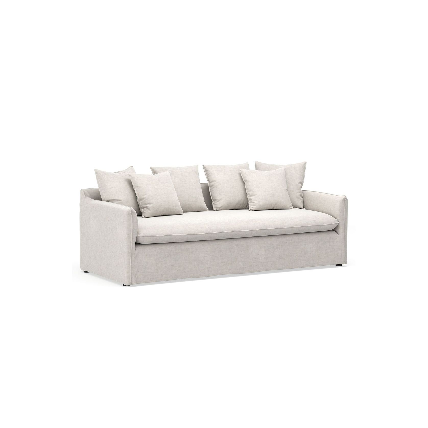 Palms 3 Seater Slip Cover Sofa | Natural Linen gallery detail image