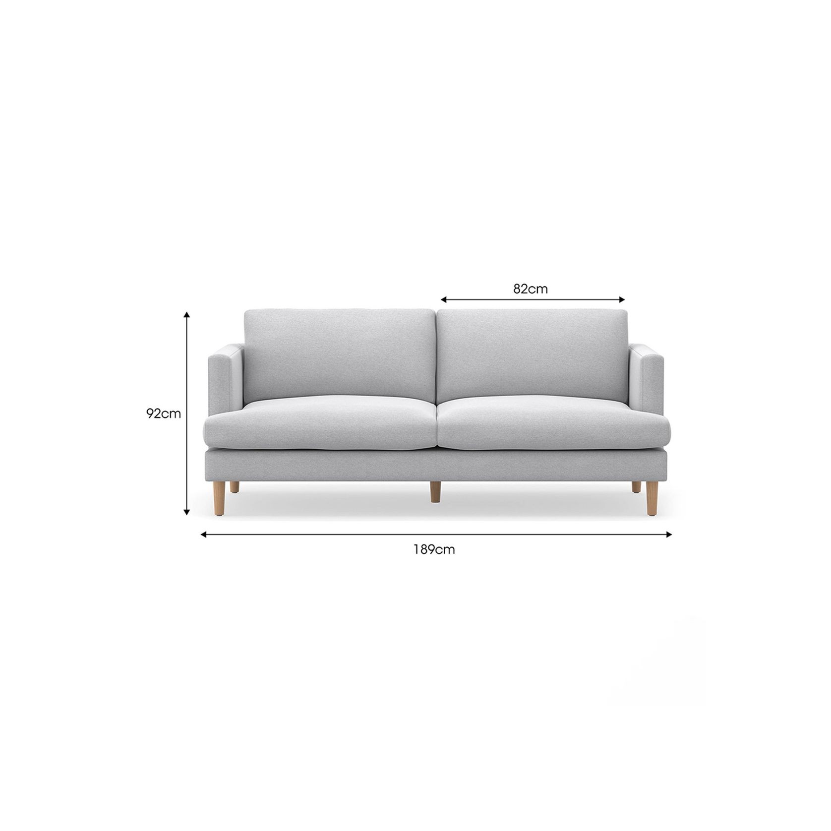 Taylor 3 Seater Sofa | Cloud Grey gallery detail image