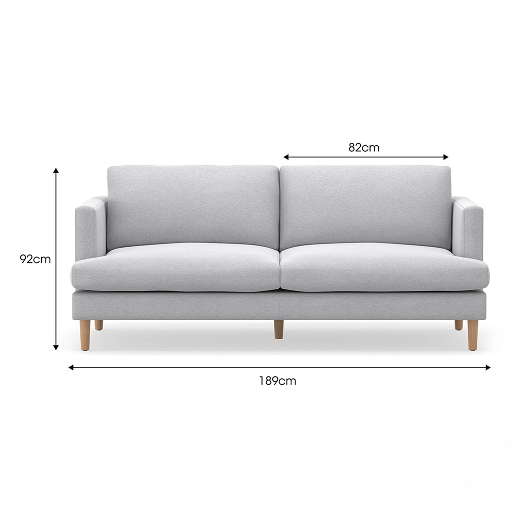 Taylor 3 Seater Sofa | Cloud Grey gallery detail image