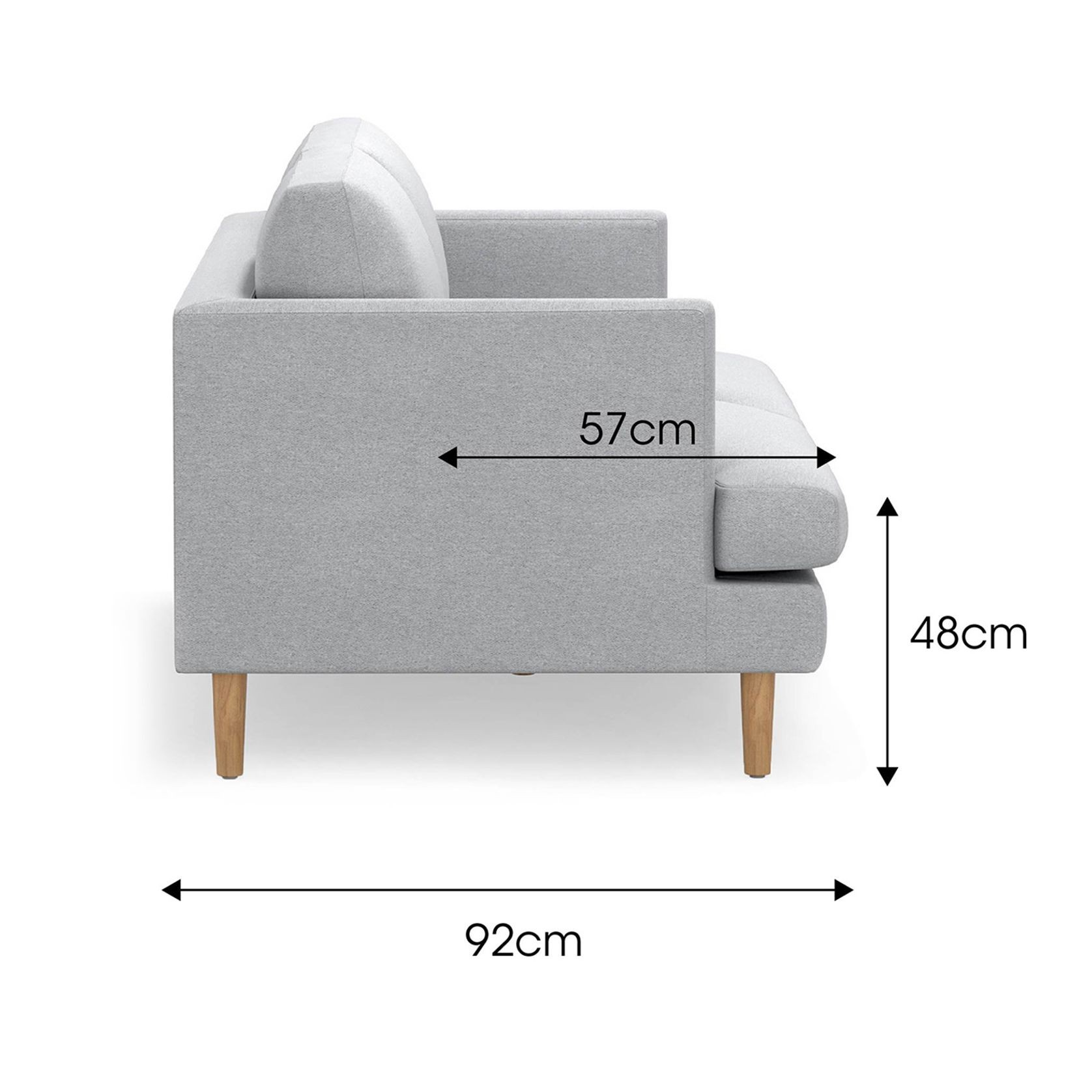 Taylor 3 Seater Sofa | Cloud Grey gallery detail image