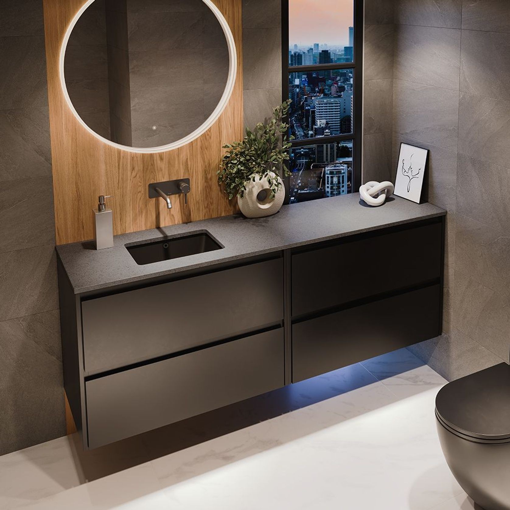 Moonscape Solid Surface Top, Rectangular Full Depth gallery detail image