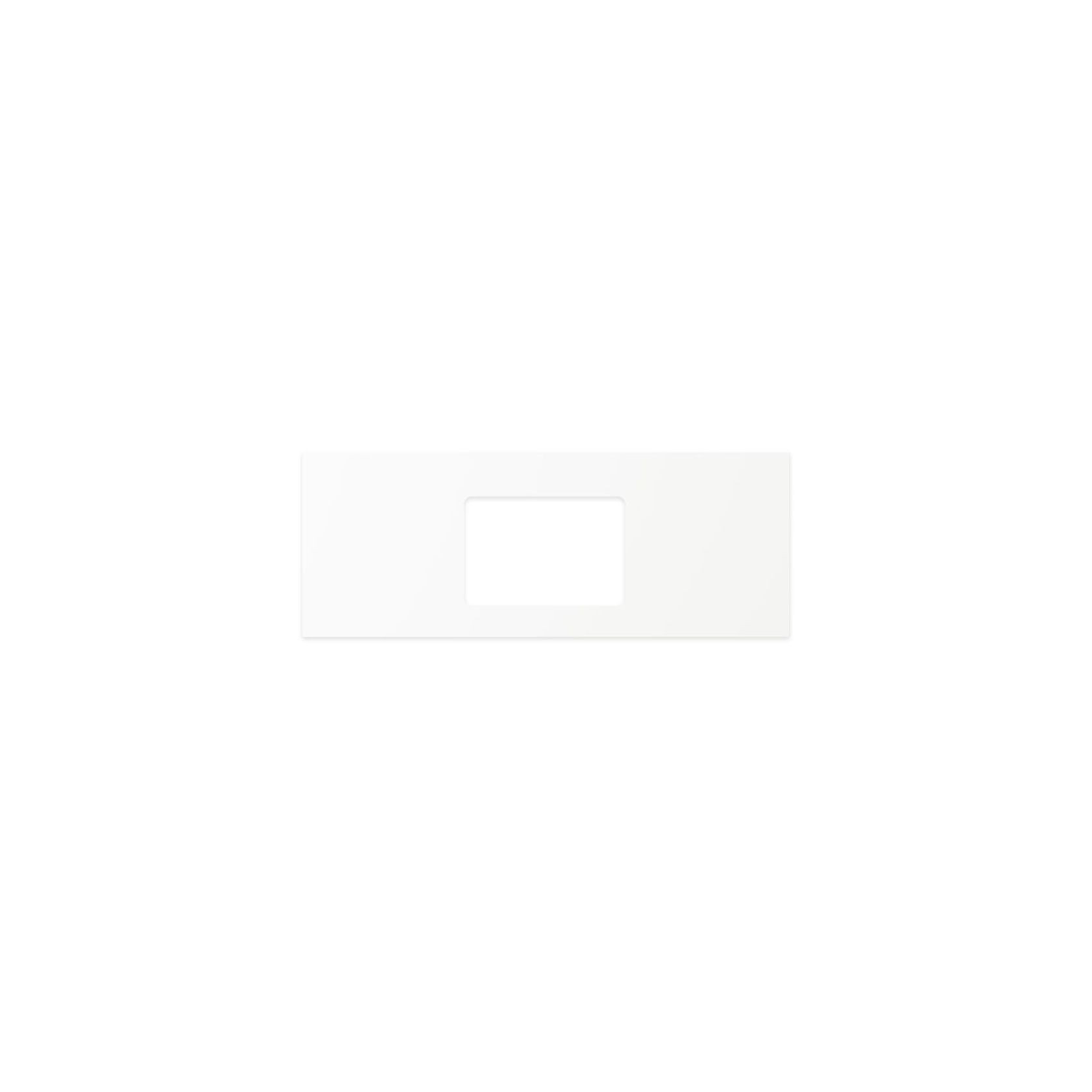Pure White Solid Surface Top, Rectangular Full Depth gallery detail image