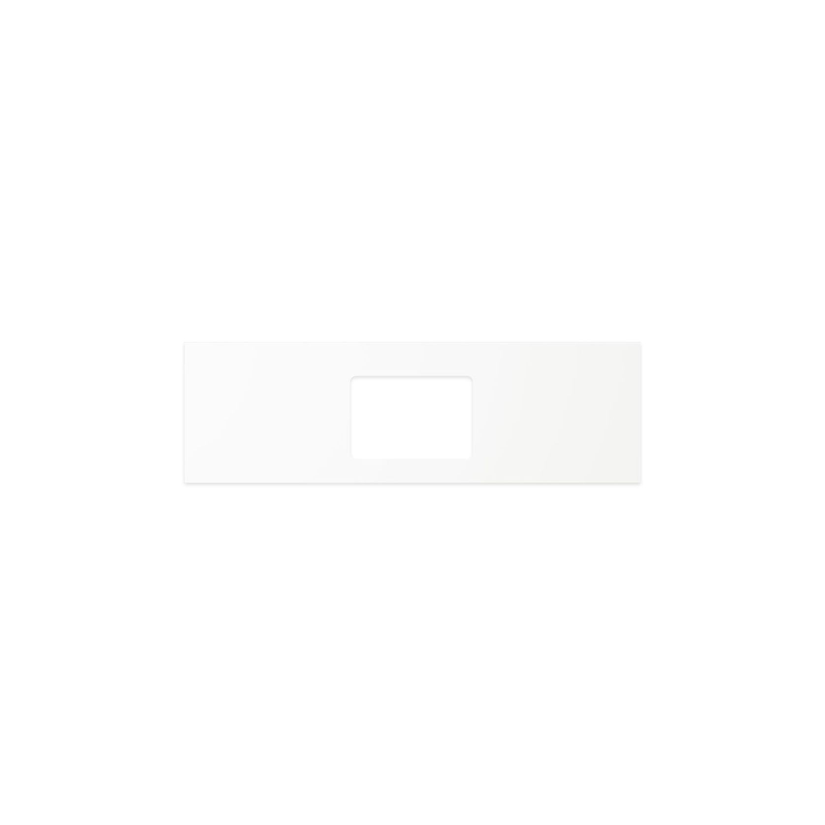 Pure White Solid Surface Top, Rectangular Full Depth gallery detail image