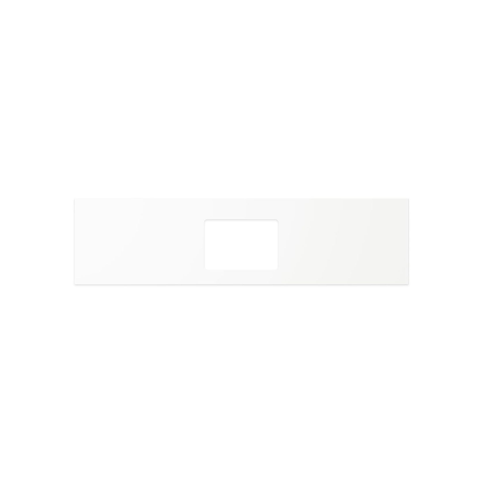 Pure White Solid Surface Top, Rectangular Full Depth gallery detail image
