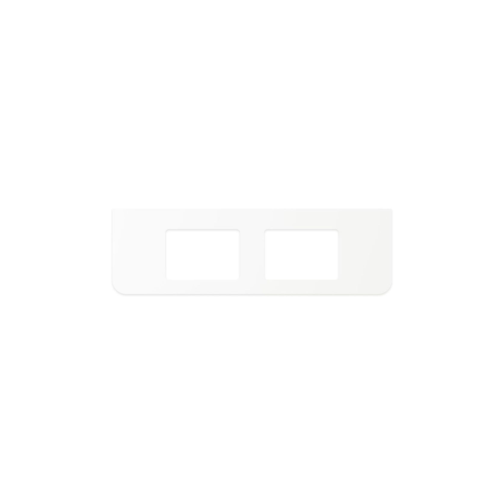 Pure White Solid Surface Top, Curved Full Depth gallery detail image
