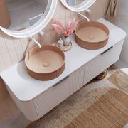 Pure White Solid Surface Top, Curved Full Depth gallery detail image