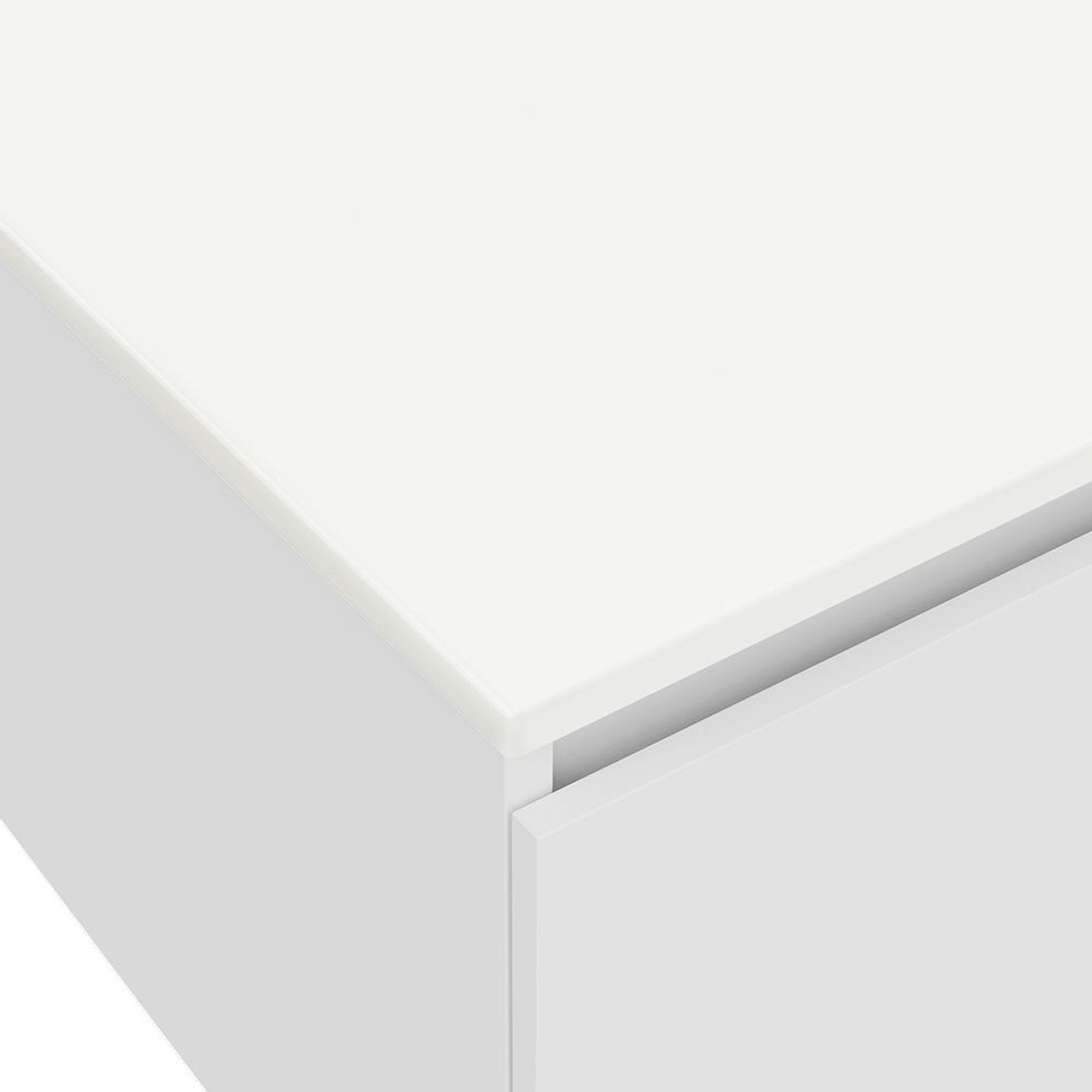 Pure White Solid Surface Top, Ensuite Depth gallery detail image