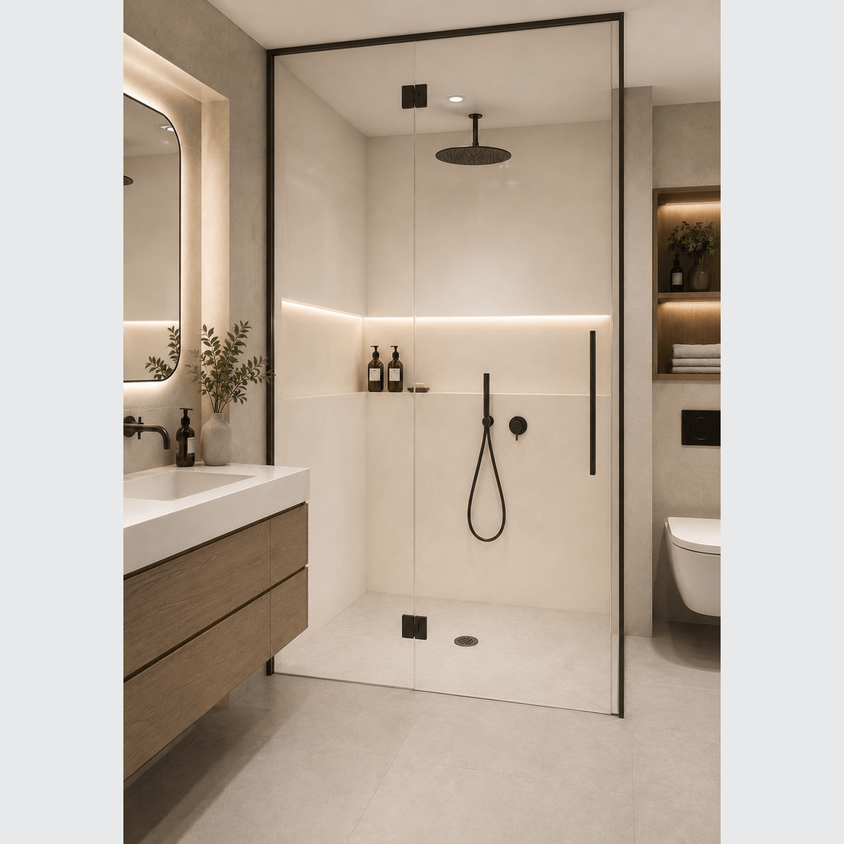 20mm Profile | Solid Surface Shower Base gallery detail image