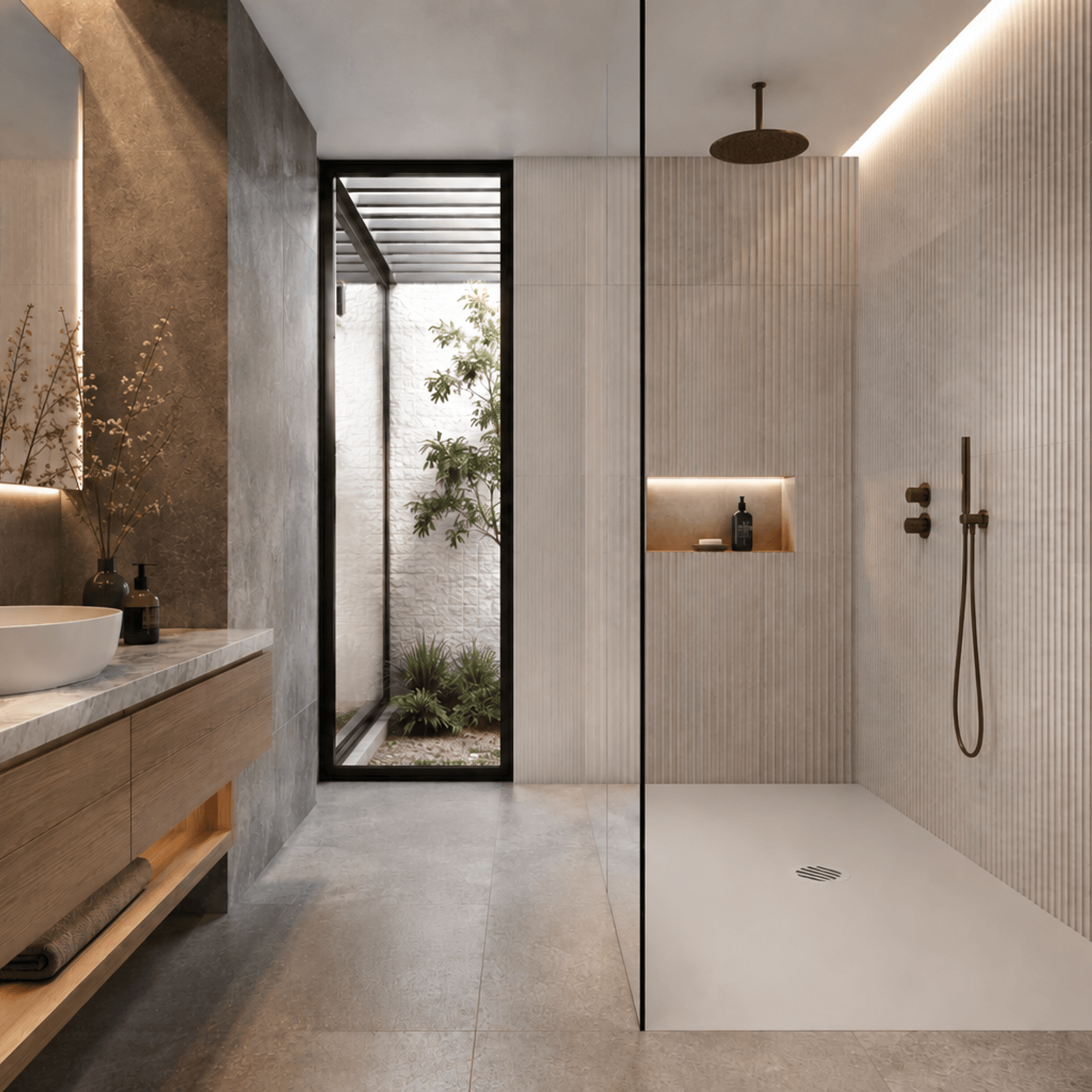 12mm Profile | Solid Surface Shower Base gallery detail image