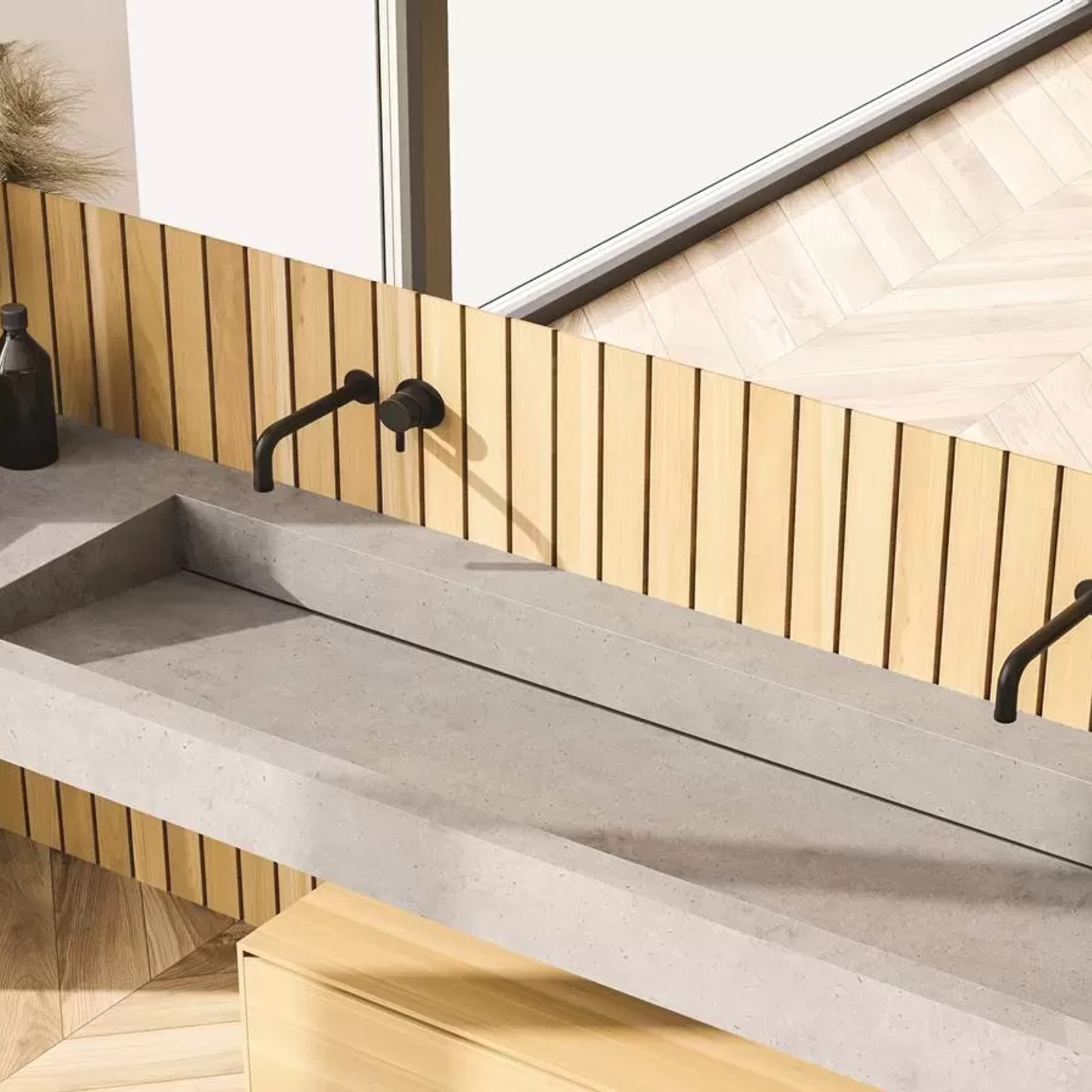 Cascade Grey Solid Surface by Hanex gallery detail image