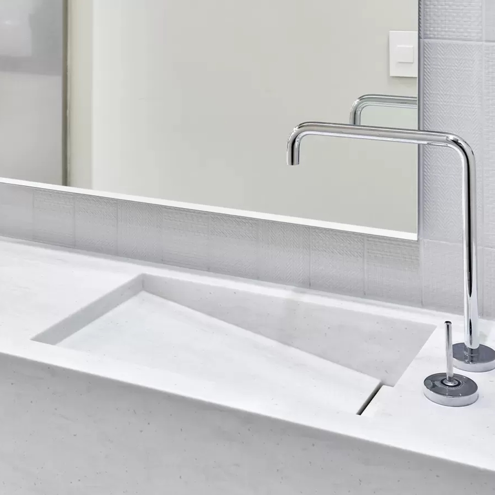 Cascade Cream Solid Surface by Hanex gallery detail image