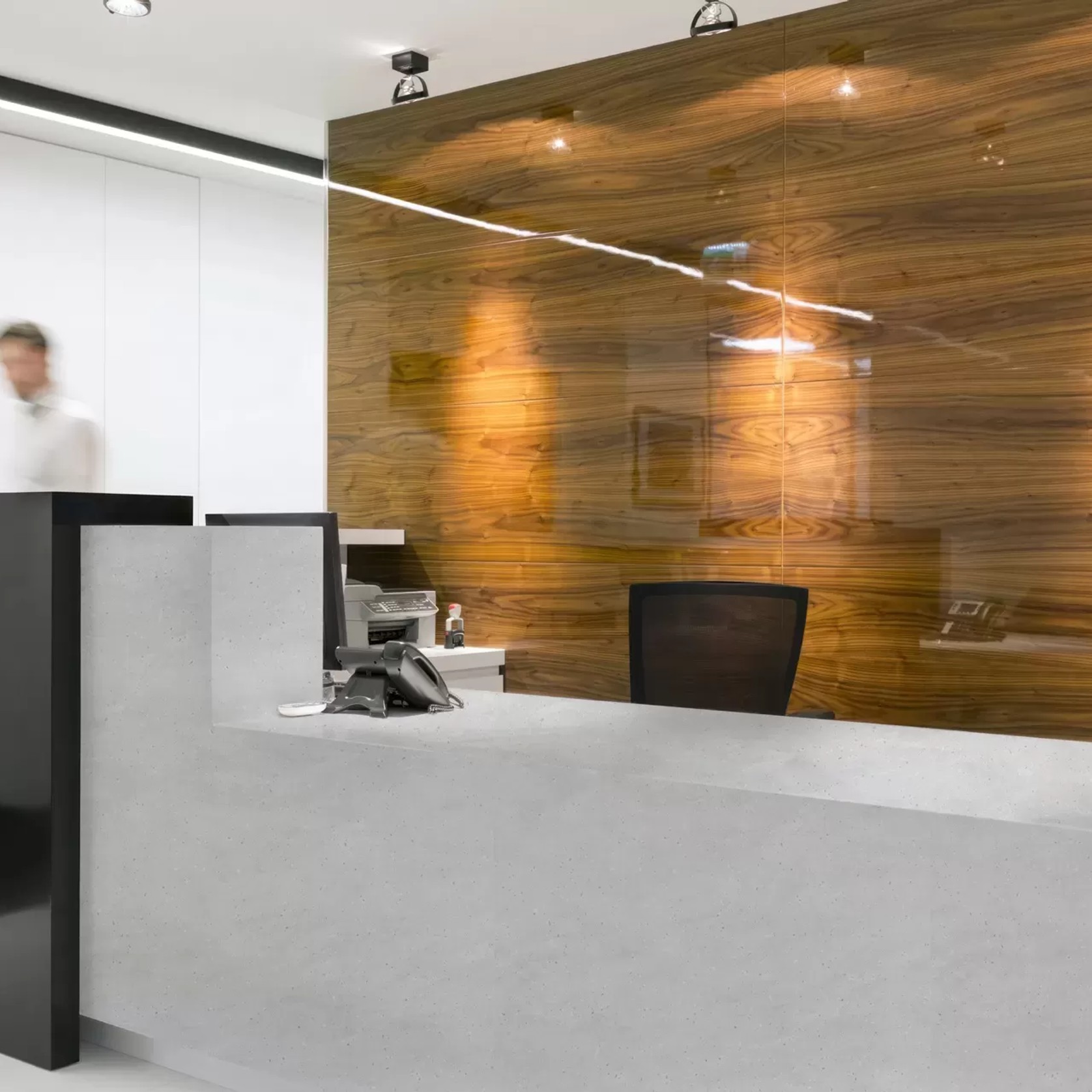 Cascade Grey Solid Surface by Hanex gallery detail image