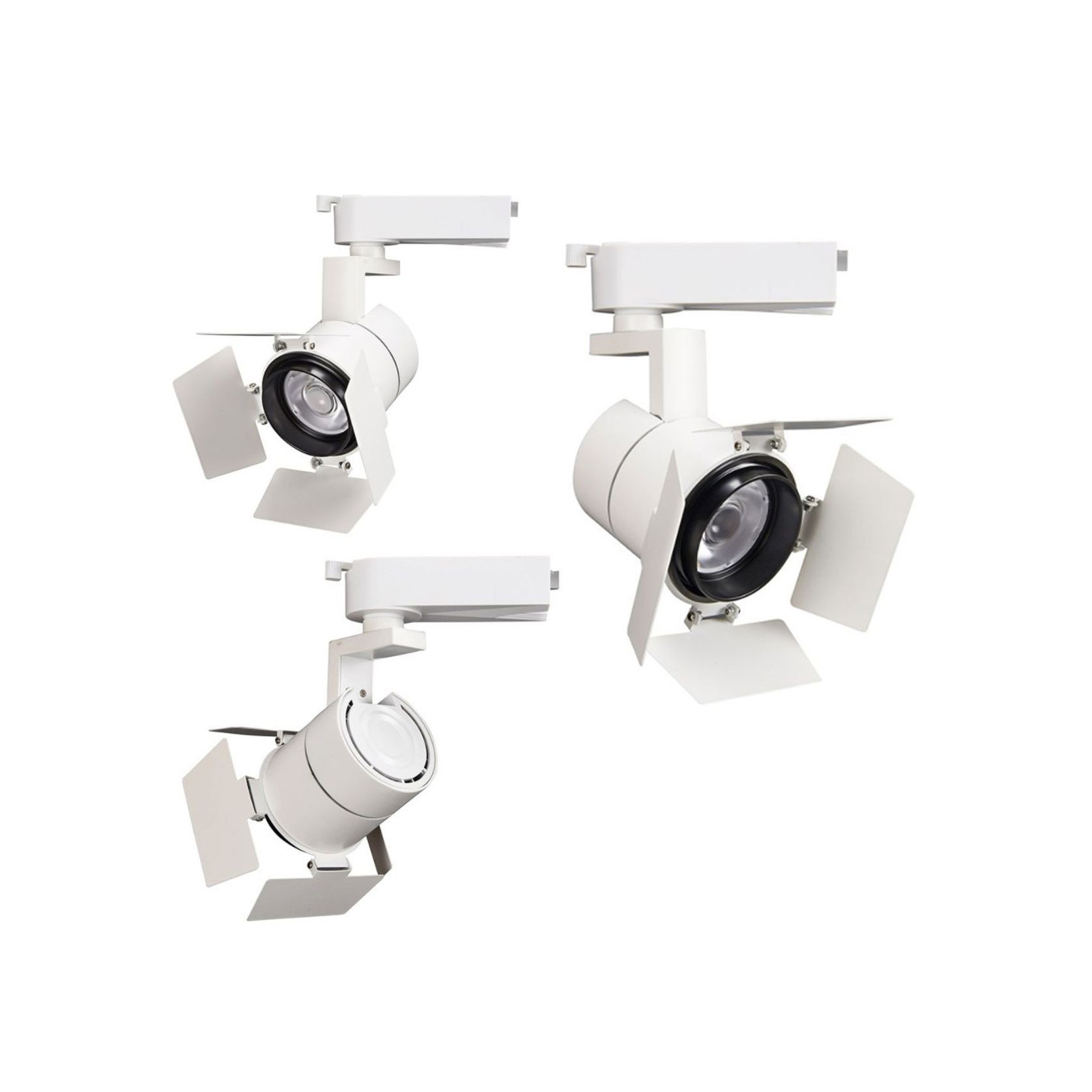 ME309 barn door track light in white