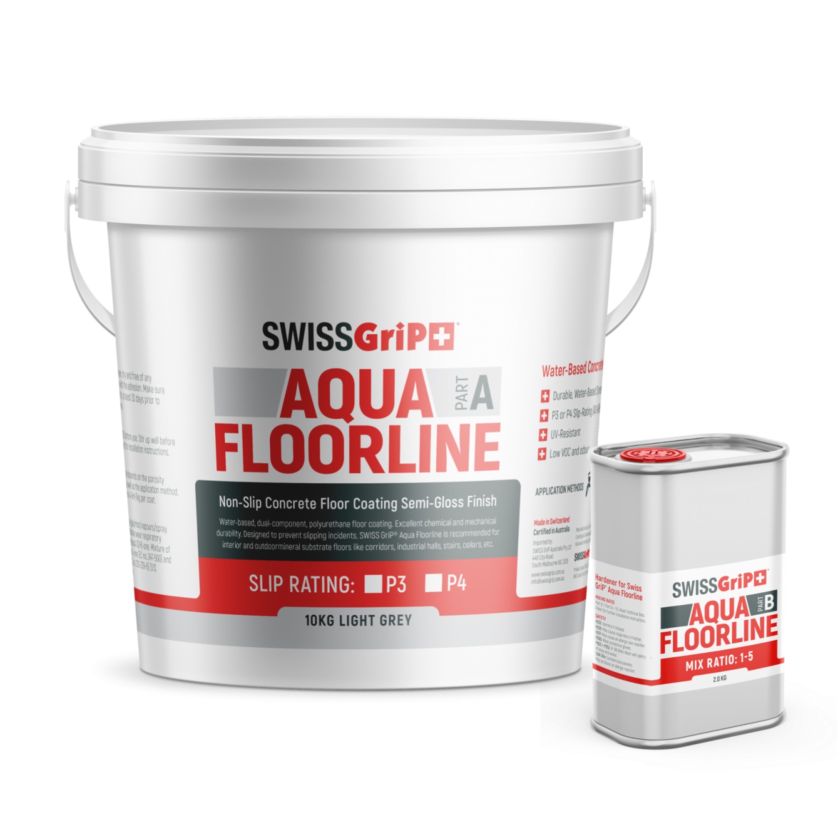 SWISS GriP Aqua Floorline | Signal Red gallery detail image