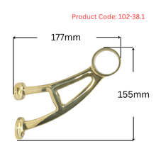 102 Brass Footrail Bracket gallery detail image