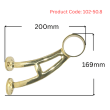 102 Brass Footrail Bracket gallery detail image