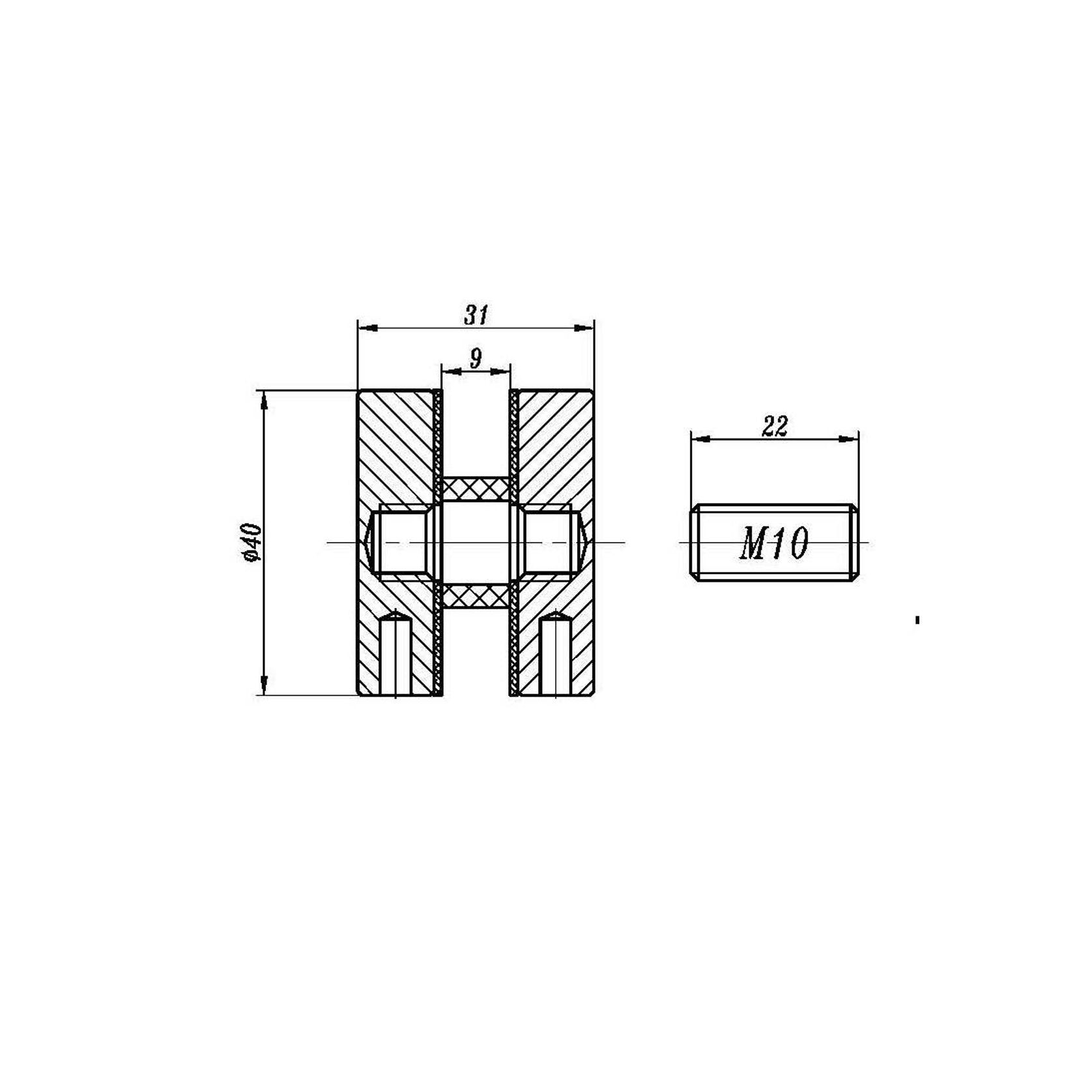 Glass Button Set 40 - 316 Stainless Steel gallery detail image