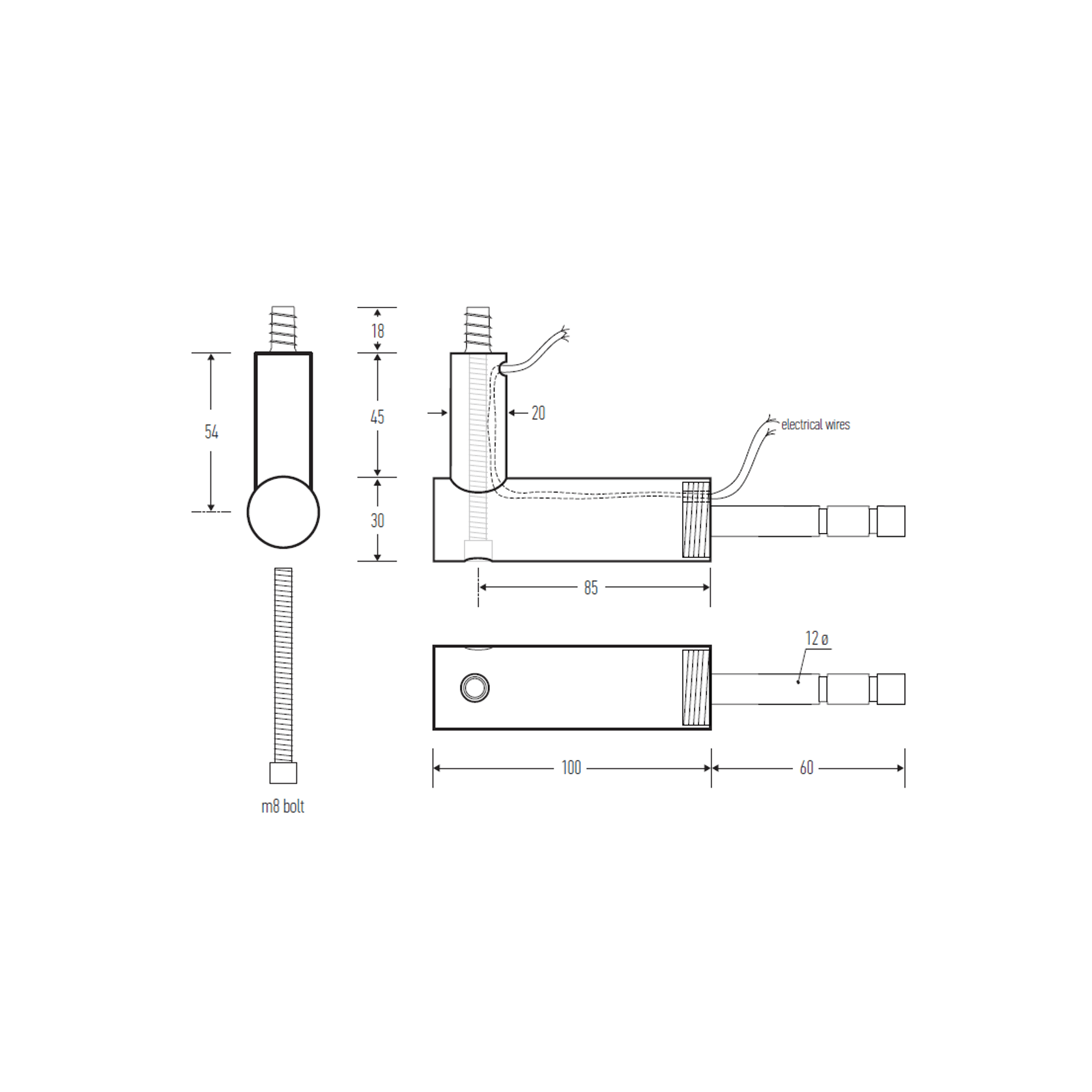 HB526 Stainless Steel Bracket with Light Wiring Capabil gallery detail image