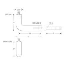 Halliday & Baillie Aluminium D Stair Rail Bracket HB595 gallery detail image