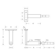 Halliday & Baillie T Stair Rail Bracket HB500 gallery detail image