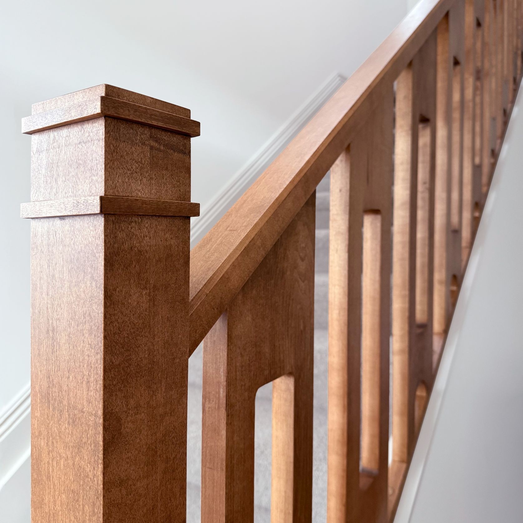Bespoke Balustrade — Stained Maple gallery detail image