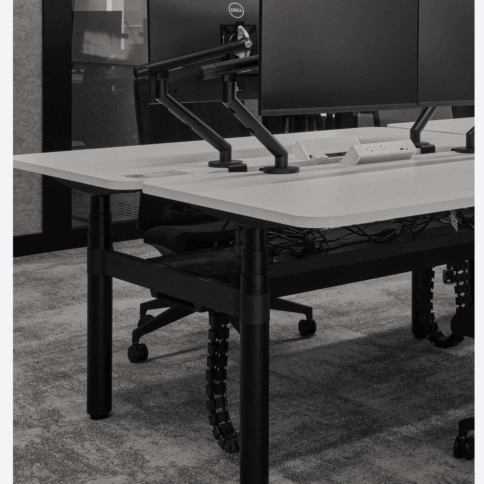 Novare Rondo Sit-Stand Back-to-Back Workstation gallery detail image