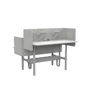 Novare Rondo Sit-Stand Back-to-Back Workstation gallery detail image