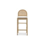 Estelle Rattan Arch Barstool | Cream Bouclé & Natural gallery detail image