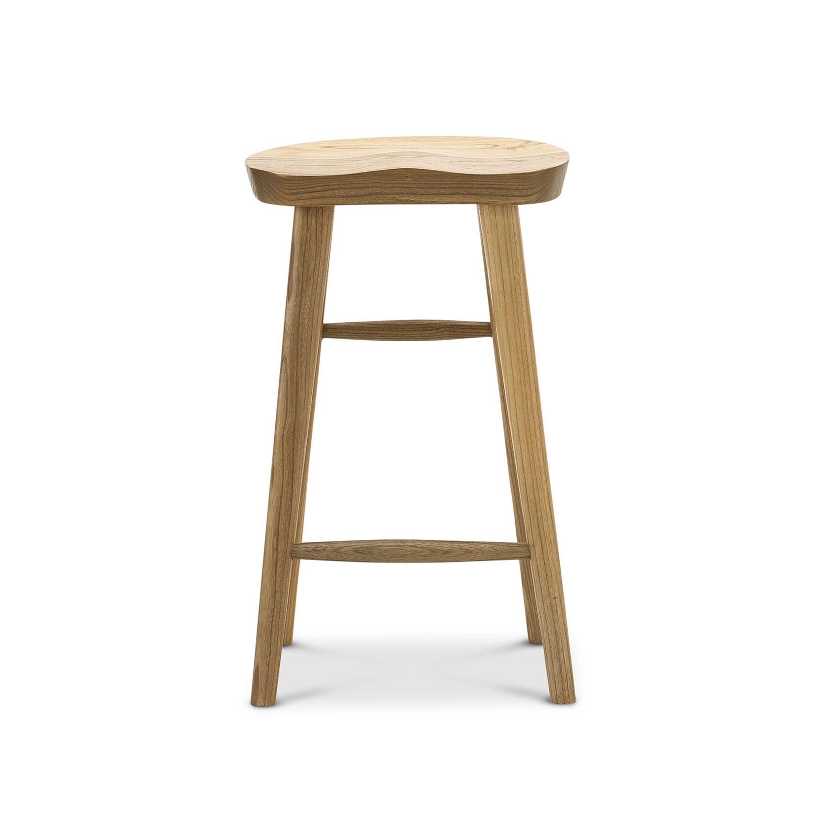 Kuni Tractor Seat Solid Barstool | 65cm | Natural gallery detail image
