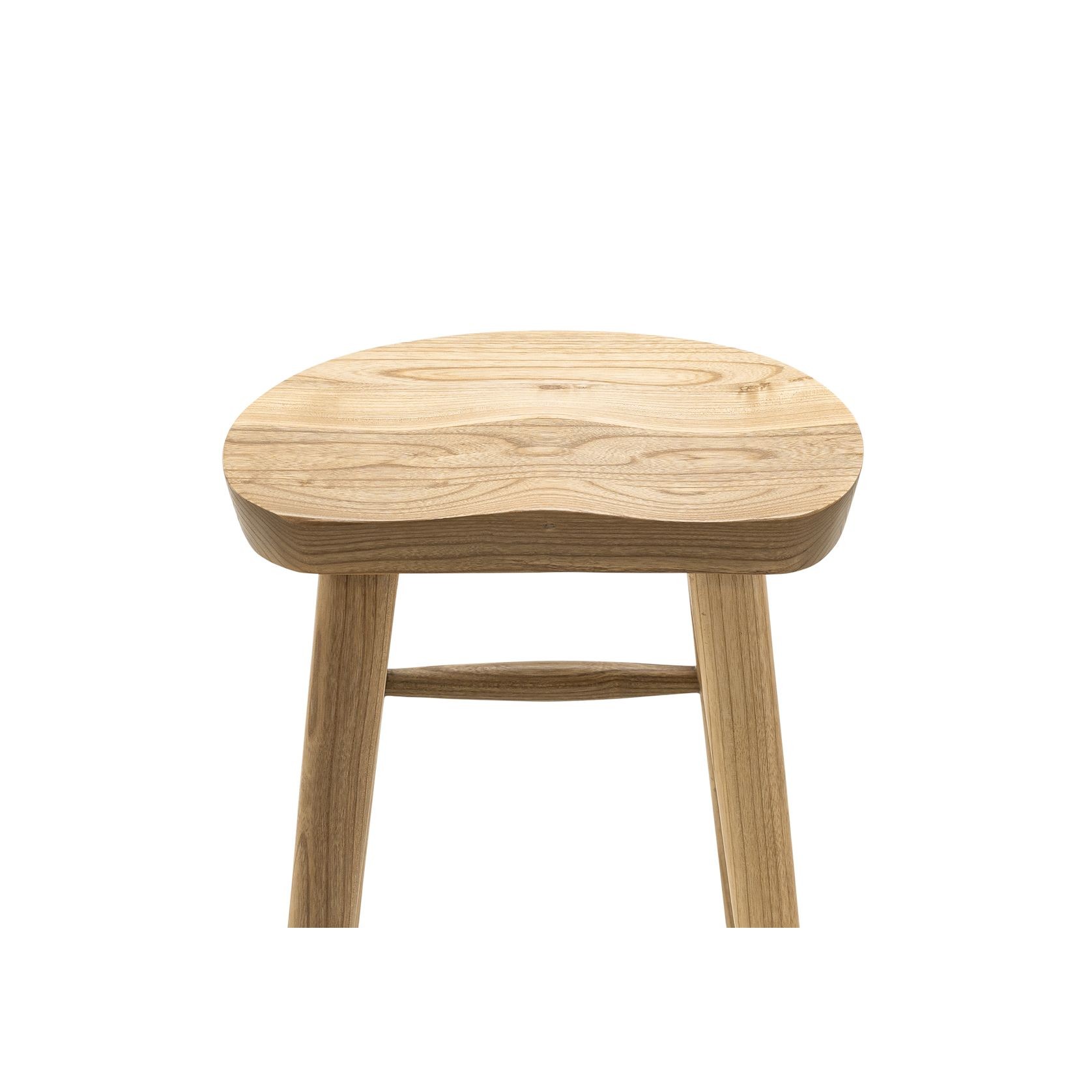 Kuni Tractor Seat Solid Barstool | 65cm | Natural gallery detail image
