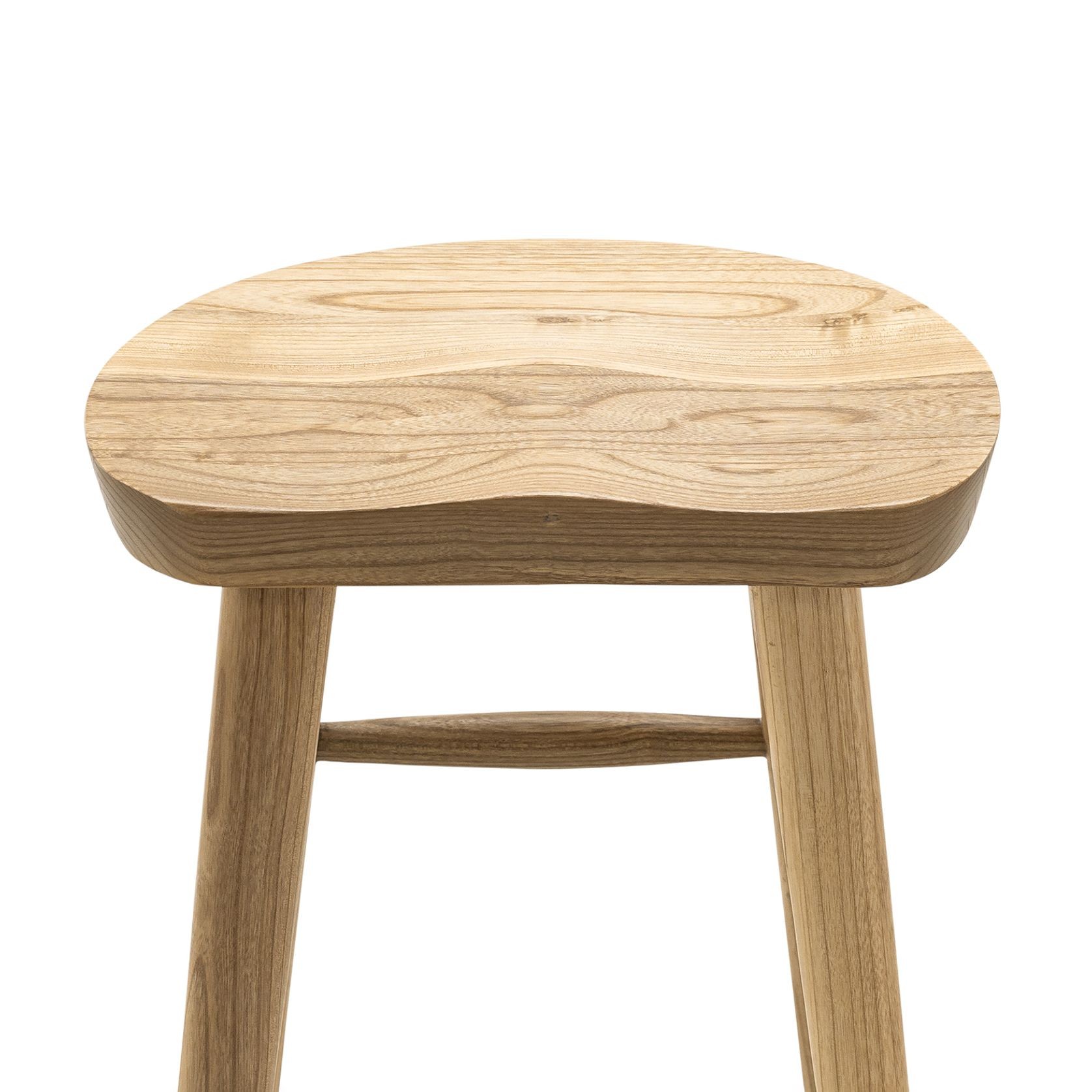 Kuni Tractor Seat Solid Barstool | 65cm | Natural gallery detail image