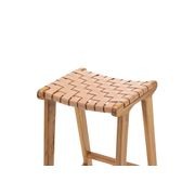 Casey Woven Leather Barstool | 66cm | Nude Tan gallery detail image
