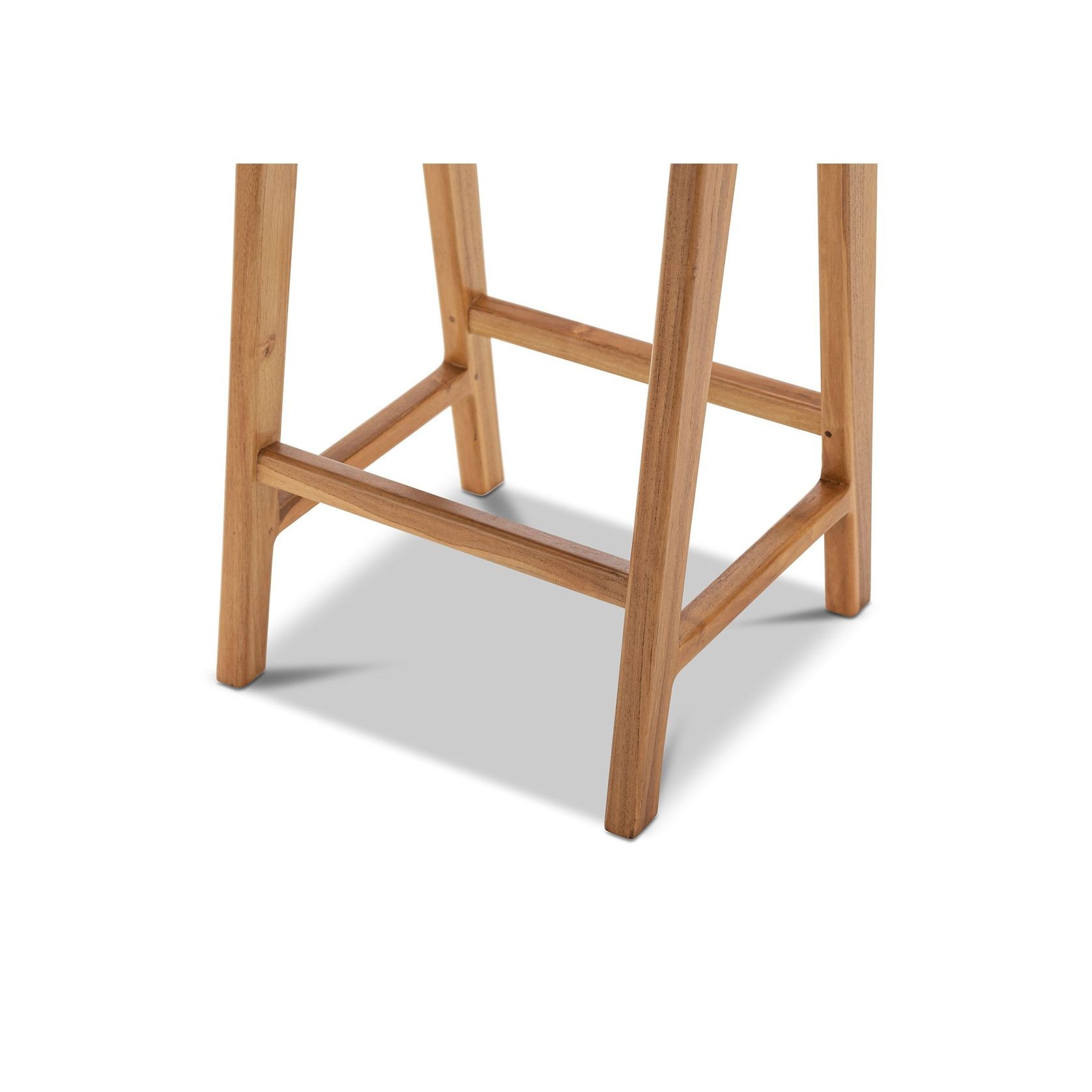 Casey Woven Leather Barstool | 66cm | Nude Tan gallery detail image