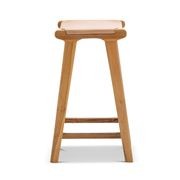 Casey Flat Leather Barstool | 66cm | Nude Tan gallery detail image
