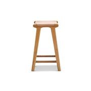 Casey Flat Leather Barstool | 66cm | Nude Tan gallery detail image