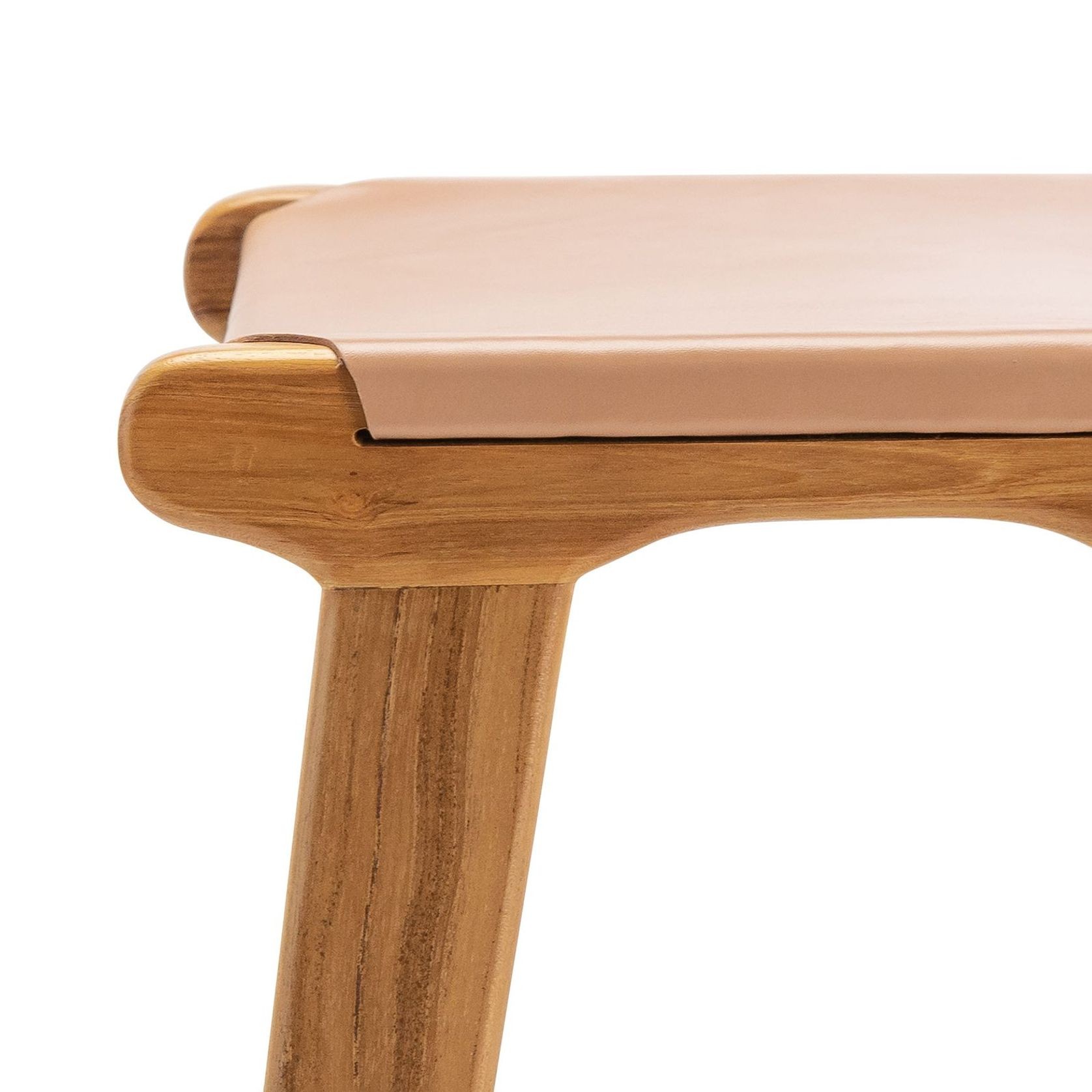 Casey  Flat Leather Barstool | 66cm | Nude Tan gallery detail image