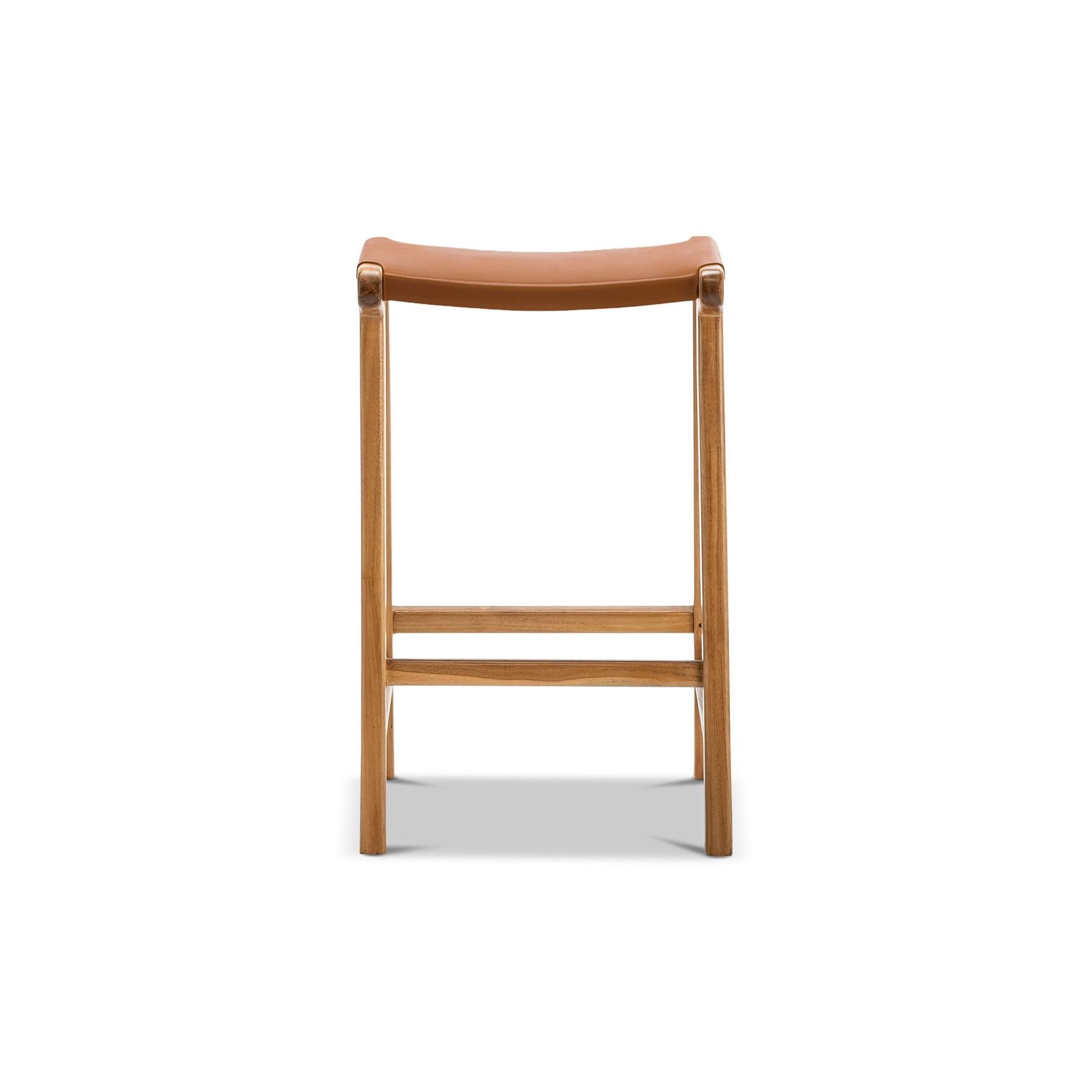 Casey 67cm Flat Leather Barstool | Coco Tan gallery detail image
