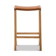 Casey 67cm Flat Leather Barstool | Coco Tan gallery detail image