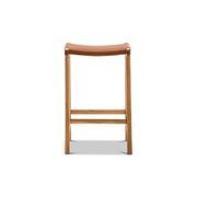 Casey 67cm Flat Leather Barstool | Coco Tan gallery detail image
