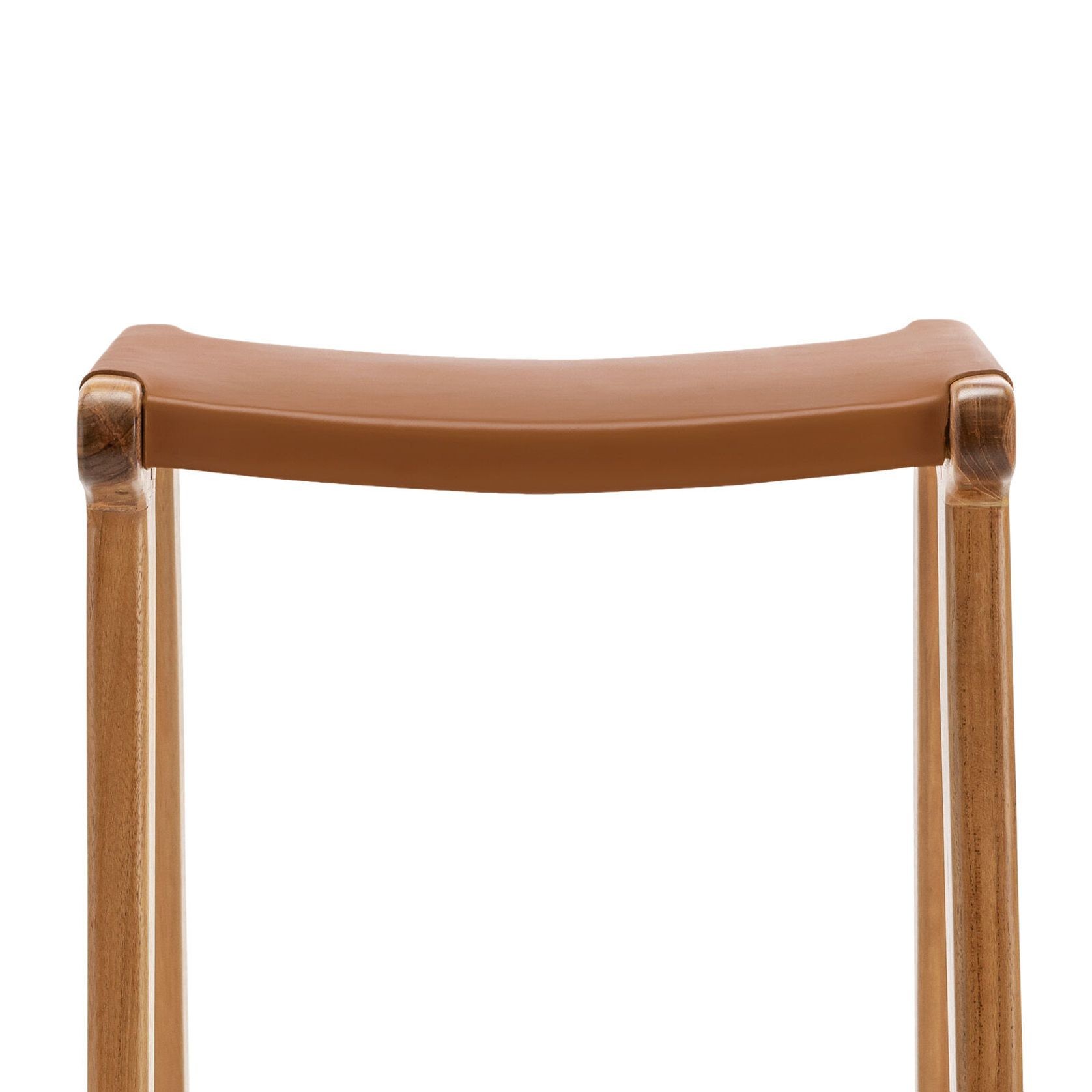Casey 67cm Flat Leather Barstool | Coco Tan gallery detail image