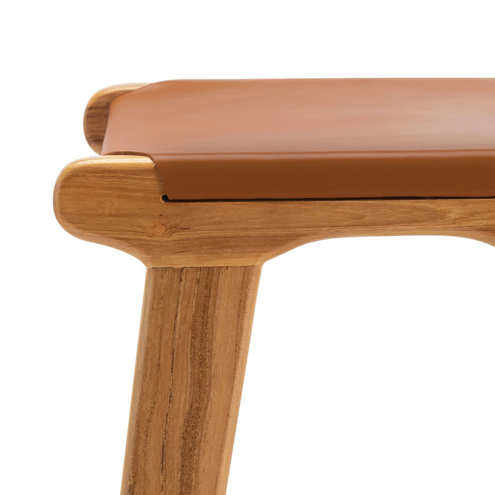 Casey 67cm Flat Leather Barstool | Coco Tan gallery detail image